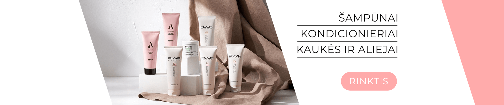 EMME DICIOTTO, Šampūnai, kondicionieriai, kaukės, aliejai